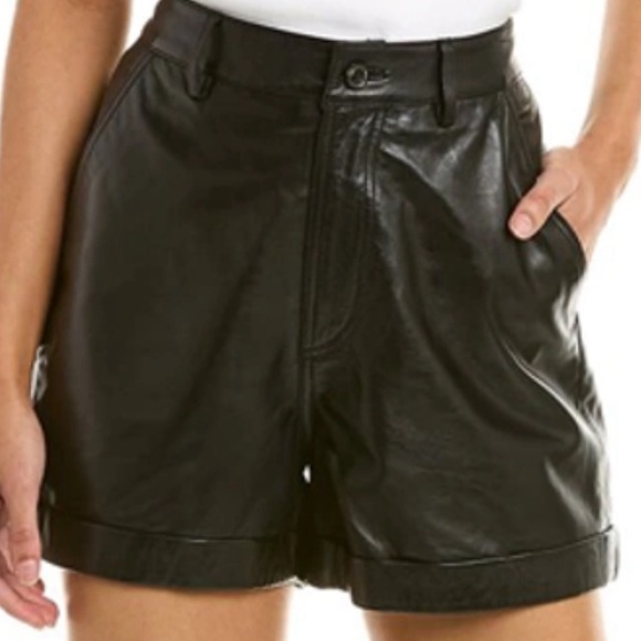 BA&SH 
Ulric Leather Short size 0 - Picture 2 of 5
